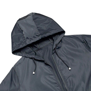 OEM Women's Grey Hooded Rain <b>Jacket</b> <b>Lightweight</b> Casual Windbreaker Custom Logo Outerwear Wholesale Flap Pockets <b>jacket</b> for men - Product Image 4