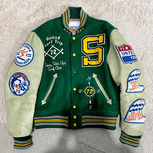 High Quality Custom Unisex College Varsity <b>Jacket</b> Premium Wool Leather Sleeve Vintage Patchwork <b>Letterman</b> <b>Jacket</b> - Product Image 1