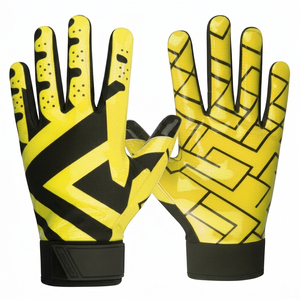 Gants de football à doigts entiers par sublimation, antidérapants, unisexes, avec fermeture auto-agrippante, pour sports de plein air, toutes saisons, pour le football américain - Product Image 6