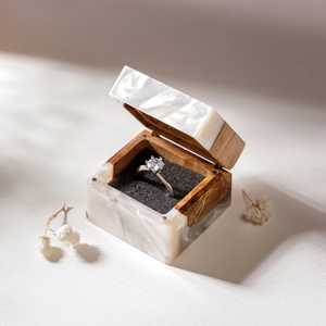 Custom Resin Wooden Engagement <b>Ring</b> <b>Box</b> Unique Meaningful Bridal Gift for <b>Ring</b> Bearer <b>Proposal</b> for Valentine's Day - Product Image 1