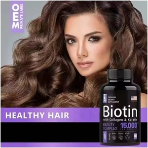 Fabricant OEM de capsules de biotine 10000mcg, complément pour cheveux, peau et ongles, formule personnalisée, gommes de beauté véganes en vrac - Product Image 2