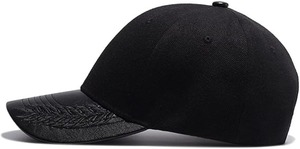 Leather 2025 Men's and women Baseball <b>Cap</b> Outdoor Baseball Snapback <b>Blank</b> Hats Solid Black Leather Classic <b>Caps</b> - Product Image 6
