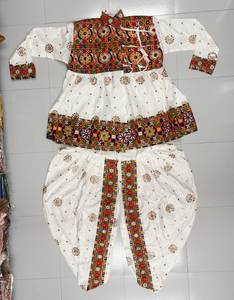 Conjunto de Dhoti Kediyu de Rayón Pesado para Hombre con Bordado de Espejo de Doble Color, Traje Tradicional para Navratri y Garba - Product Image 4