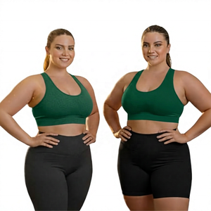 Women's Plus Size <b>Racerback</b> Sports <b>Bra</b> Medium Support Solid Color Fitness Yoga Top Gray Purple - Product Image 3