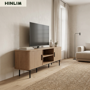 Midcentury Modern Wood <b>TV</b> <b>Stand</b> with Storage for 50-54 In <b>TV</b> Living Room Furniture - Product Image 5