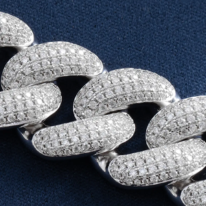 Exclusivo Hip Hop Moda Trendy 12mm Vvs Ronda Moissanite Diamante Cadena de Eslabones Cubanos a los Mejores Precios DE LA India - Product Image 3