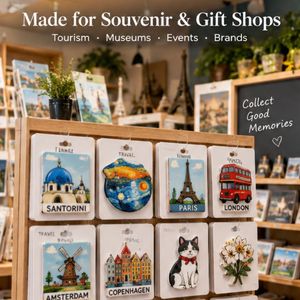 Aimants de réfrigérateur en céramique personnalisés avec logo, cadeaux souvenirs pour la vente en gros - Product Image 6