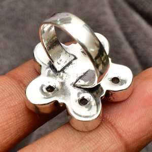 Anillo de Flor de Kunzita Rosa Hecho a Mano en Plata de Ley 925, Joyería con Piedras Preciosas, Anillo de Piedra Rosa Natural para Mujer, Regalo - Product Image 3