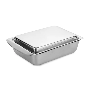Boîte à beurre en acier inoxydable JANNAT EXPORT de haute qualité, forme rectangulaire, écologique, passe au lave-vaisselle, fabriquée à la main, taille personnalisée - Product Image 1