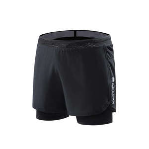 Mens Custom Wholesale fitness Shorts Solid Pattern Polyester Running Training <b>Athletic</b> Fitness shorts Sportswear - Product Image 5