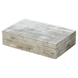 Boîte de rangement moderne de luxe en os incrusté, faite à la main, multifonctionnelle, écologique, pour bijoux, pour femmes, filles, salon, cuisine - Product Image 2