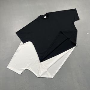 เสื้อยืดคอกลมคุณภาพสูง 275gsm ทรงโอเวอร์ไซส์ หนัก 100% ผ้าฝ้าย เสื้อยืดลำลองทรงบ็อกซี่ แขนสั้น ไม่มีลาย สำหรับผู้ชาย - Product Image 3