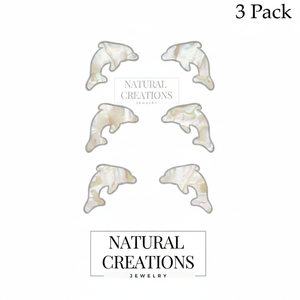 Pendientes de Plata de Ley 925 con Forma de Delfín y Madreperla, Acabado de Alta Calidad, Lindos y Modernos, Regalo para Fiestas - Product Image 2