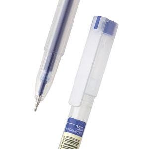 High Quality Plastic Gel <b>Pens</b> Flair Glass Transparent Body 0.6mm Soft Rubber Grip Waterproof Non-Erasable Blue Black Red Ink - Product Image 3