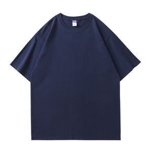 Men's <b>White</b> Cotton T-<b>Shirt</b> O-Neck <b>Short</b> <b>Sleeve</b> Loose Fit Casual Solid Color Jersey Knit Breathable 200g Blank Design - Product Image 4