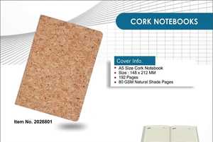 Eco Cork Journal | <b>A5</b> Notebook | Perfect for Office, School & Travel Natural Cork Writing <b>Diary</b> Hardcover Notebook | 192 Smooth - Product Image 2