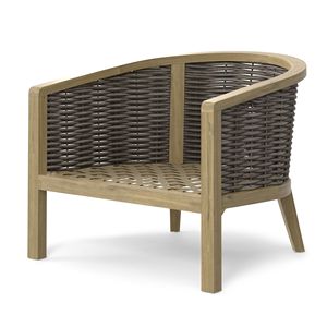 Set di 2 Sedie da Conversazione per Esterni in Materiale Naturale Parkside - Product Image 3