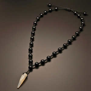 Natural Crystal Pendant Necklace for Men & Boys-1 Inch Stone with 24 Inch Leather <b>Rope</b> - Product Image 5