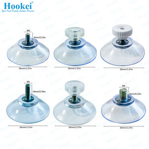Échantillon gratuit de 35mm Ventouse transparente en plastique Offre Spéciale en usine avec vis de 4mm et écrous transparents - Product Image 2