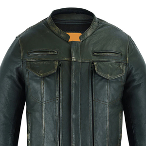 Blouson aviateur en cuir véritable de qualité supérieure pour homme, style vintage, coupe-vent et imperméable, nouvelle arrivée - Product Image 4