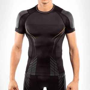 Nouveau style de rashguard pour hommes d'arts martiaux - Respirant, séchage rapide, écologique, manches courtes, léger, vente directe d'usine - Product Image 1