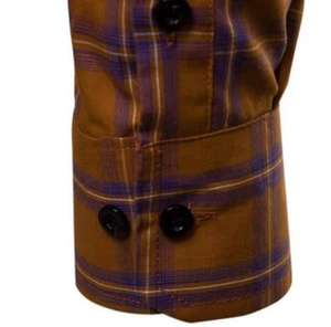 Chemise en flanelle vintage personnalisée 2026 pour homme, nouveau style oversize court, fabriquée au Pakistan, 100 % coton, boutonnée, anti-plis, à carreaux, automne - Product Image 2