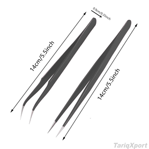 แหนบดึงขนตาสแตนเลสแบบมืออาชีพ ปลายเรียบ ใช้งานง่าย สำหรับร้านเสริมสวย - Product Image 3