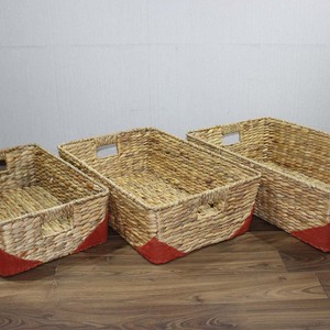 Nuevo diseño de cestas de almacenamiento de jacinto de agua, organizador rectangular para la organización del hogar - Product Image 4