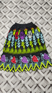 Comfortable Fit Casual Pohnpei Embroidered Ball Gown Mini <b>Skirt</b> Women Pleated <b>Elastic</b> Waist 100% Polyester - Product Image 3