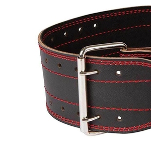 Ceinture de musculation en cuir de vachette, élastique réglable, respirante, antidérapante, soutien dorsal, couleur personnalisable, unisexe, pour la salle de sport - Product Image 6