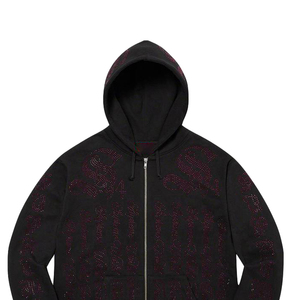 Men's <b>Black</b> <b>Zip</b>-<b>Up</b> <b>Hoodie</b> Oversized Streetwear 100% Cotton French Terry Front Logo Winter Wear Breathable Quick Dry Pocket - Product Image 3