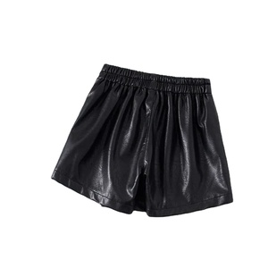 กางเกงขาสั้น2025แฟชั่นหนัง PU สำหรับเด็กผู้หญิงและฤดูใบไม้ร่วงฤดูใบไม้ผลิฤดูร้อนฤดูใบไม้ผลิ - Product Image 3