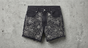 <b>White</b> Rhinestone Breathable Y2K Gothic Light Wash Straight Denim <b>Shorts</b> for <b>Women</b>-Vintage Style Summer Fashion - Product Image 6