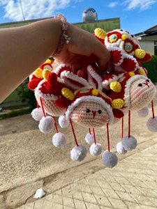 Handmade Key Chains Cute Cartoon Wool mini doll, material: yarn and alloy keyring; use: school <b>bag</b> decoration; origin: Vietnam - Product Image 2