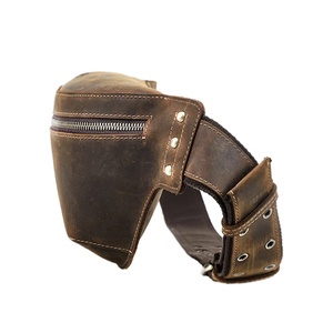 Riñonera Unisex de Cuero Genuino Antirrobo con Forma de Almohada, Cierre de Cremallera, Talla Única, Estilo Moderno para Correr, Venta al por Mayor, Personalizable - Product Image 6
