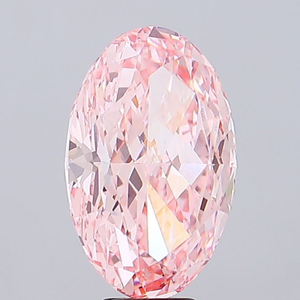 Diamant ovale de luxe rose vif fantaisie, cultivé en laboratoire, certifié IGI, clarté VS1, taille excellente, diamant CVD non monté pour la création de bijoux fins. - Product Image 2
