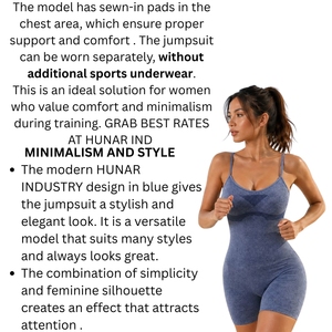 Women's Plus Size <b>Short</b> Sleeveless Spaghetti Strap Yoga Sport Gym <b>Jumpsuit</b> Set in 100% Polyester Solid - Product Image 5