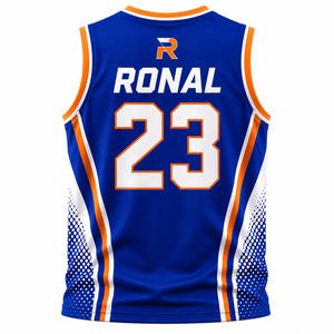 Maillot de basketball pour hommes, logo personnalisé, uniforme d'équipe, léger, anti-humidité, polyester, t-shirt de sport, vente en gros en vrac, usine - Product Image 2