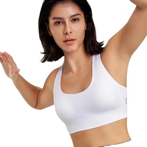 Sujetador deportivo de realce sin costuras y transpirable para mujer, Reversible, acolchado extraíble para correr y gimnasio, estilo Simple - Product Image 1