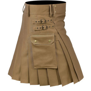 Kilt utilitaire sportif en tartan noir, kilt utilitaire en poly-viscose uni noir/tartan, kilt utilitaire écossais en tartan personnalisé - Product Image 6