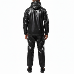 Traje Deportivo de Poliéster/Nylon Negro, Cintura Elástica, Transpirable, de Secado Rápido, para Deportes al Aire Libre, Running y Fitness - Product Image 2