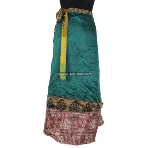 Indian Long Silk Rapron for Girls <b>Boho</b> Stylish Multi Color Summer Wear Comfortable Fashion Hippie Style Free Size Gypsy Women - Product Image 2