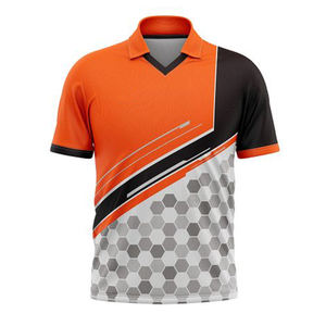 Maillots de cricket respirants à manches courtes en polyester avec logo personnalisé, tailles plus grandes, t-shirts de sport pour hommes et femmes - Product Image 5