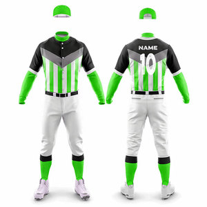 Wholesale Matching Suit Custom Belt Socks Full Sublimation <b>Baseball</b> Uniform Kits Sportswear Athletic Button Up Jersey Design - Product Image 1