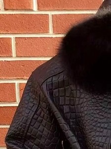 Genuine Python Texture <b>Leather</b> <b>Jacket</b> Men Premium Cowhide Fashion OEM ODM Wholesale Sample Service Available - Product Image 2