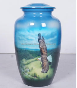 Urne funéraire en métal à thème aigle, stock limité, avec fonction de vase de table, design moderne, haute qualité - Product Image 1