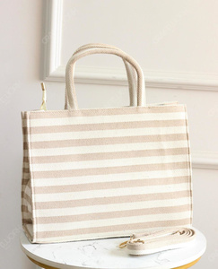 Handcrafted Multicolor Geometric Stripe Textile Tote Bag Structured Fabric Handbag Top Handle <b>Shoulder</b> Bag Detachable <b>Strap</b> - Product Image 3