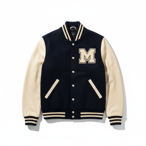 <b>Top</b> Selling <b>High</b> Quality Men's Varsity Jacket Customized Lightweight Windproof <b>Leather</b> Jacket for Winter - Product Image 1