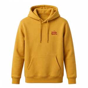 Sweat-shirt à capuche en molleton pour homme Sozan Sports, coupe classique, logo brodé, vêtement décontracté pour le printemps, service OEM, 100% coton, respectueux de l'environnement - Product Image 1