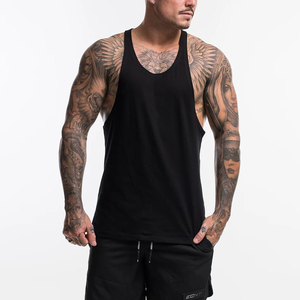 Débardeur de sport décontracté coupe athlétique en coton élasthanne extensible, séchage rapide, léger, sans manches, personnalisable OEM, marque privée - Product Image 1